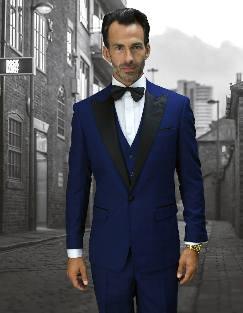 Blue Two Piece Tuxedo Wedding Suits for Men Bespoke Wedding Suit Formal  Fashion Suit Groomsmen Suits - Etsy Israel
