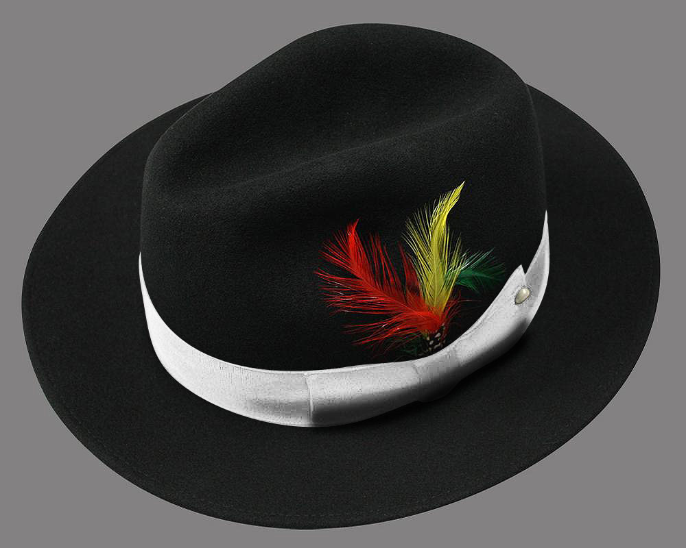 UNTOUCHABLE HAT-FEDORA-BLACK-WHITE